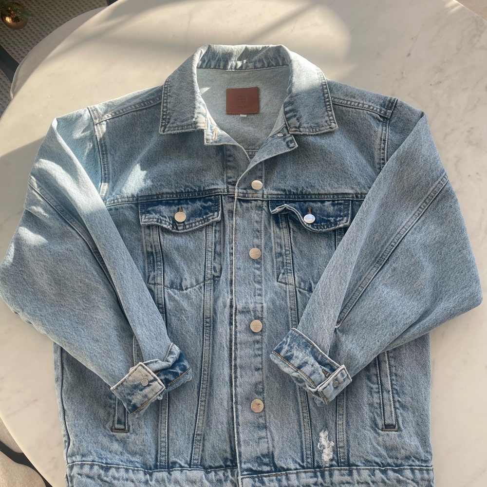 Anine Bing Light Blue Denim Jean Jacket